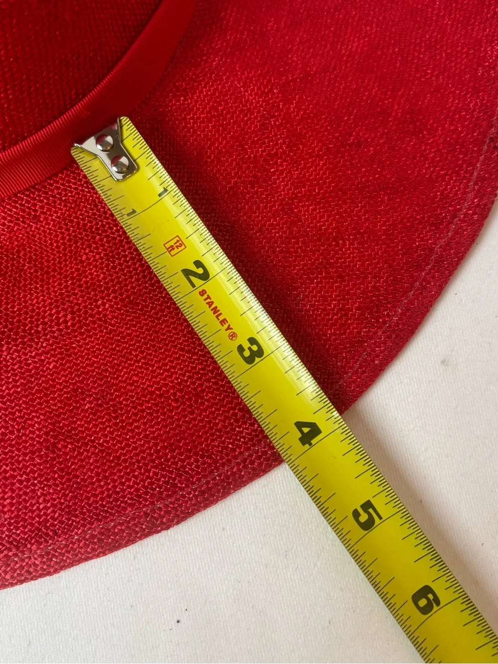 NWT Vintage Sylvia Red Straw Wide Brim Hat 1960’s Retro New Old Stock - Picture 6 of 6
